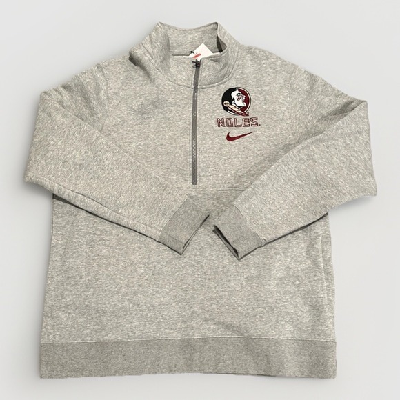 Nike Other - Nike Florida State Seminole Jacket Men XL Heather Club 1/2 Zip Fleece FSU